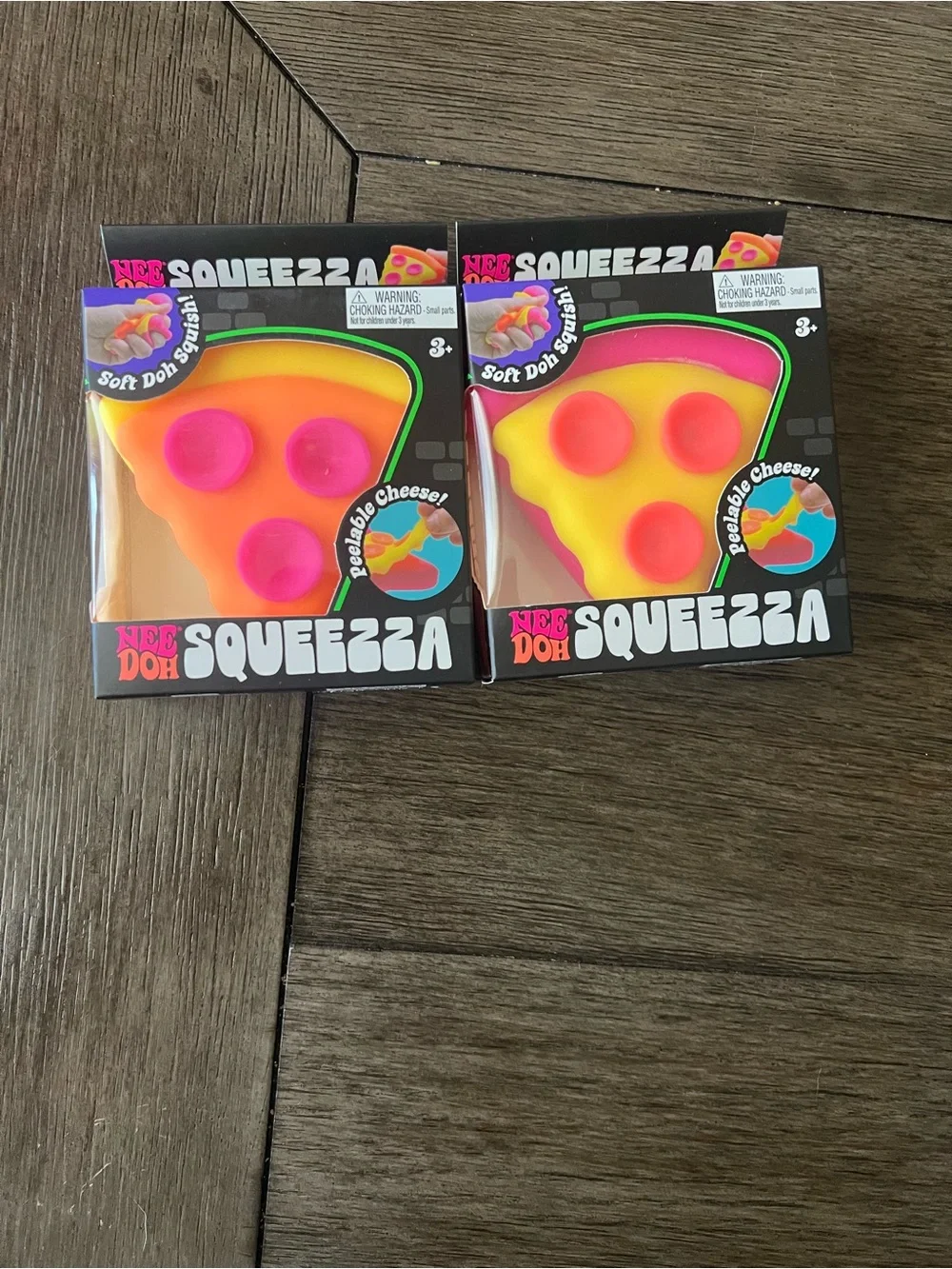 Set of 2 Needoh Squeezza - Pink & Orange Crust